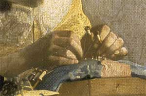 Vermeer - La Merlettaia dettaglio